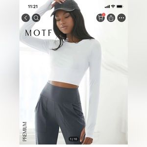 White long sleeve workout top
